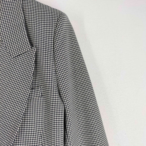 ザラ ZARA パワーショルダー ガンクラブチェックテーラードジャケット レディース import:S