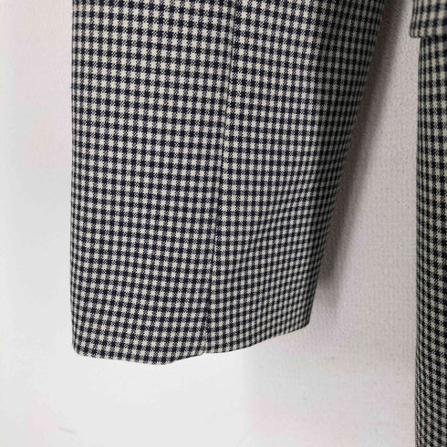 ザラ ZARA パワーショルダー ガンクラブチェックテーラードジャケット レディース import:S