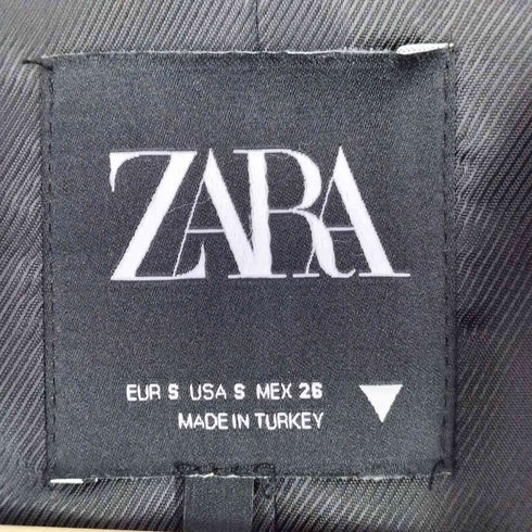 ザラ ZARA パワーショルダー ガンクラブチェックテーラードジャケット レディース import:S