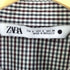 ザラ ZARA パワーショルダー パフスリーブ チェックブラウス レディース import:S