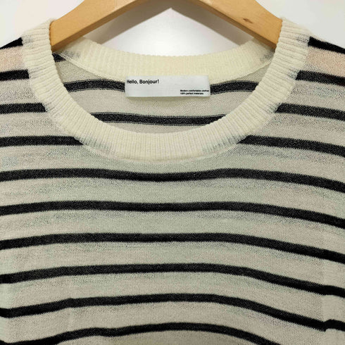 アパルトモンドゥーズィエムクラス LAppartement DEUXIEME CLASSE Border Sheer Knit レディース FREE