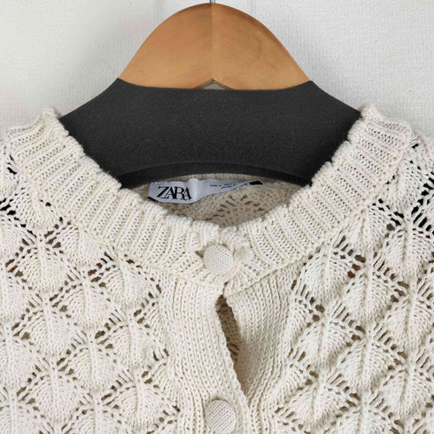 ザラ ZARA コントラスト ニット カーディガン レディース import:S