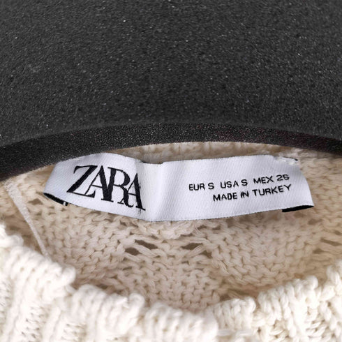 ザラ ZARA コントラスト ニット カーディガン レディース import:S