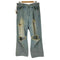 CHMPHOR WOOD wide baggy broken denim trousers ワイドバギー汚れ加工ダメージデニム メンズ JPN:L