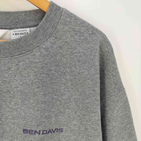 ベンデイビス BEN DAVIS ロゴ刺繍 クルーネックスウェット メンズ import:L