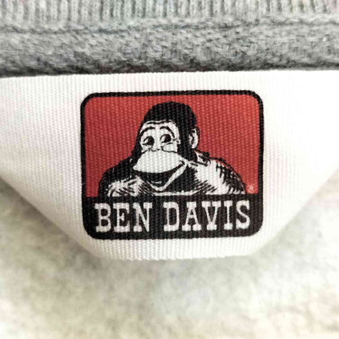 ベンデイビス BEN DAVIS ロゴ刺繍 クルーネックスウェット メンズ import:L