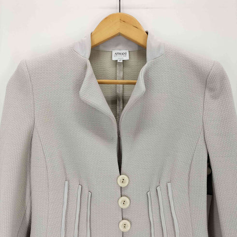 アルマーニコレツィオーニ ARMANI COLLEZIONI フロント プリーツテーラードジャケット レディース 40