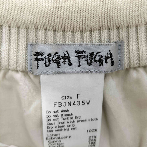 FUGA FUGA Sato Fiber Fugue Hemp Skirt 佐藤繊維 刺繍 デザインスカート レディース FREE
