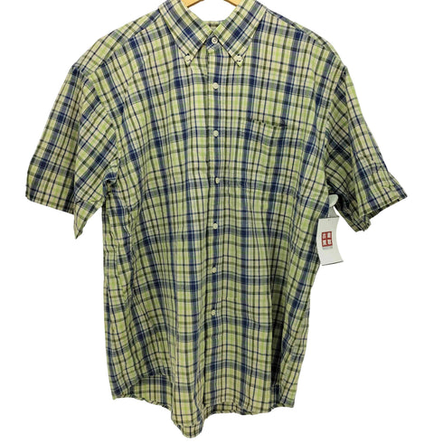 エルエルビーン L.L.Bean ボタンダウン 半袖チェックシャツ メンズ L
