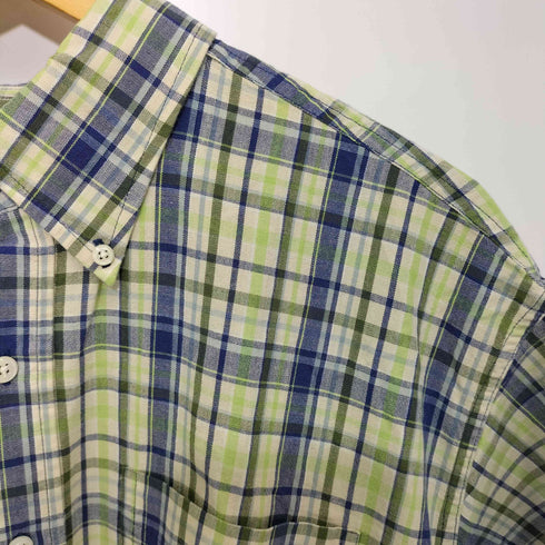エルエルビーン L.L.Bean ボタンダウン 半袖チェックシャツ メンズ L