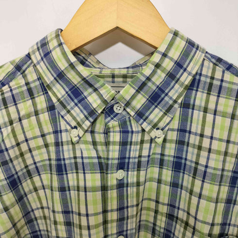 エルエルビーン L.L.Bean ボタンダウン 半袖チェックシャツ メンズ L