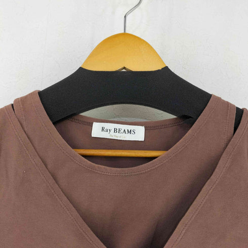 レイビームス Ray BEAMS オープンショルダー レイヤーTシャツ レディース ONE SIZE