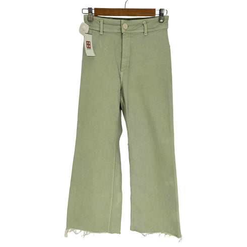 ザラ ZARA THE MARINE STRAIGHT ジップフライ ワイド カットオフ カラー デニム パンツ レディース EUR:36