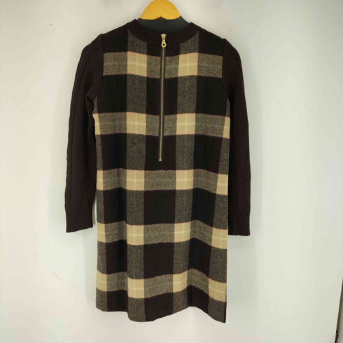 ブルーレーベルクレストブリッジ BLUE LABEL CRESTBRIDGE ウール チェックワンピース レディース 38