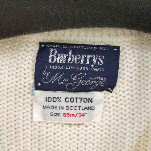 バーバリーズ BURBERRYS スコットランド製 コットン Vネックセーター レディース