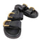 チャールズキース CHARLES & KEITH Gabine Buckled Leather Slides ガビーヌバックル レザースライド ダブルストラップ レディース JPN:24.5