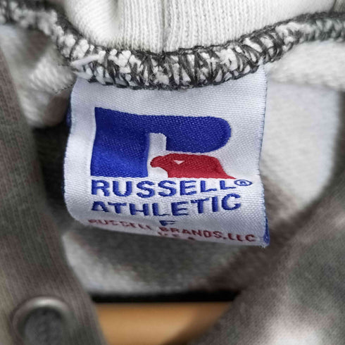 ラッセルアスレチック RUSSELL ATHLETIC RM STANDARD タイダイ柄 袖カットオフ プルオーバーパーカー レディース FREE
