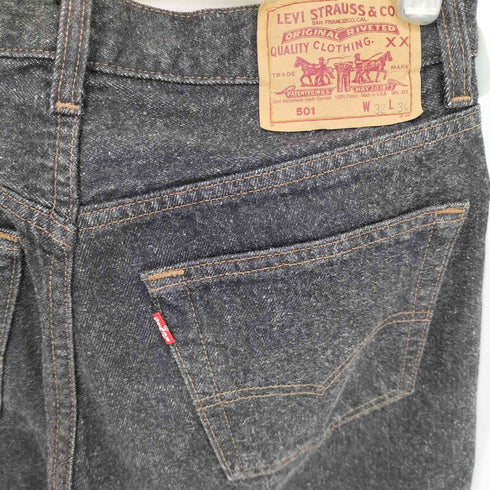 リーバイス Levis 80S 89年製 05月 ボタン裏653 501 先染めブラックデニムパンツ ミントコンディション メンズ W32 L34