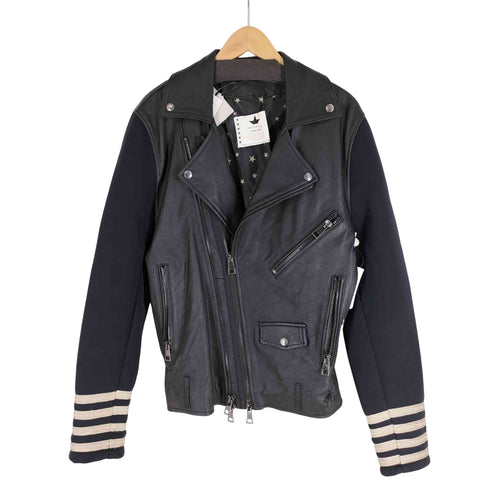 MACCHIA J 袖切替ダブルライダースジャケット メンズ import:M