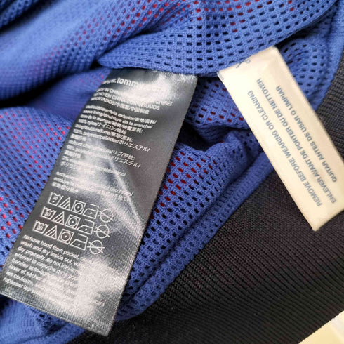 トミーヒルフィガー TOMMY HILFIGER ロゴ 刺繍 パッカブルフード トリコロール ナイロンジャケット メンズ import:M