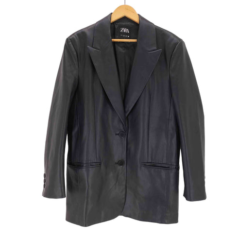 ザラ ZARA エコレザーテーラードジャケット レディース JPN:S