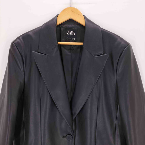 ザラ ZARA エコレザーテーラードジャケット レディース JPN:S