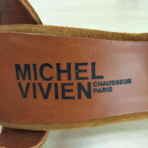 ミッシェルビビアン MICHEL VIVIEN アンクルストラップ スウェードカーフ レディース JPN:37