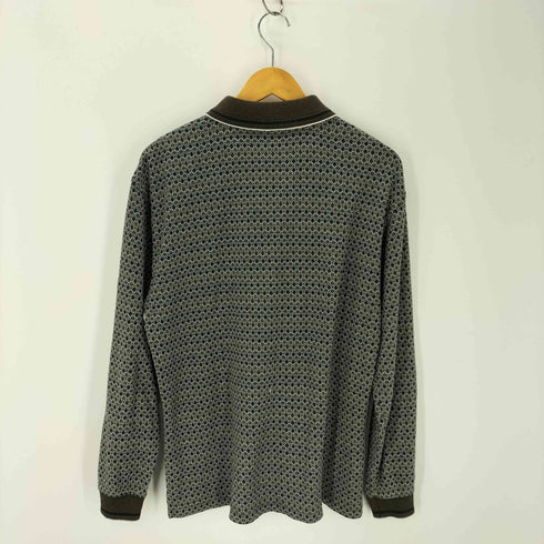 ナイツブリッジ KNIGHTSBRIDGE 総柄 L/S ニットポロシャツ メンズ