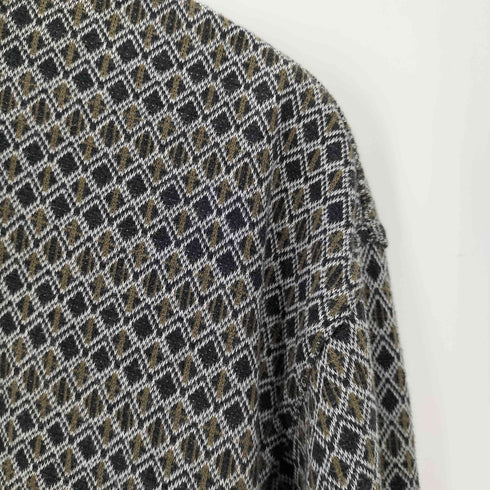 ナイツブリッジ KNIGHTSBRIDGE 総柄 L/S ニットポロシャツ メンズ