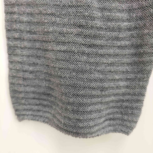 ハートイッセイミヤケ Haat ISSEY MIYAKE コットンボーダーデザインカーディガン レディース