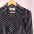 キャサリンハムネットロンドン KATHARINE HAMNETT LONDON ベロア ストライプ ダブル チェスターコート メンズ import:M
