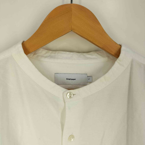 グラフペーパー Graphpaper Oxford Oversized Band Collar Shirt オックスフォード オーバーサイズ バンドカラーシャツ メンズ FREE