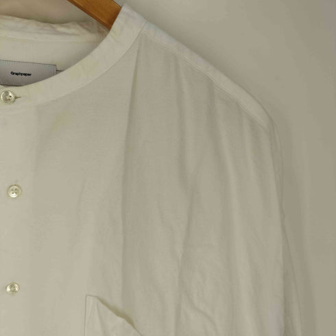 グラフペーパー Graphpaper Oxford Oversized Band Collar Shirt オックスフォード オーバーサイズ バンドカラーシャツ メンズ FREE