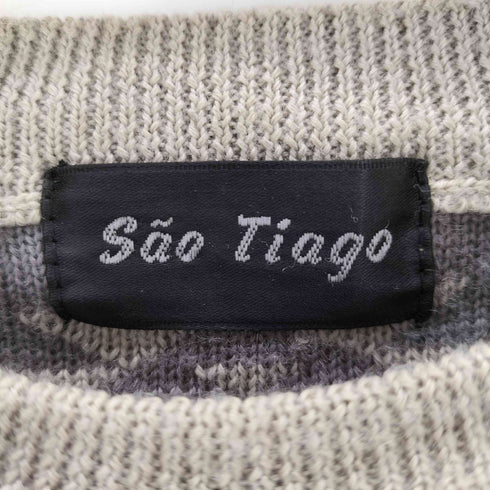 SAO TIAGO ノルディック柄 アクリル混 3Dニット メンズ
