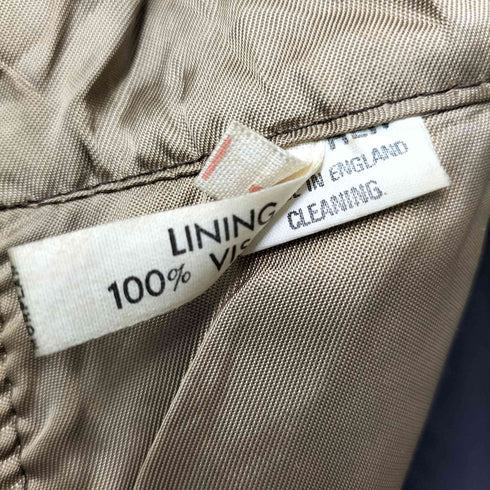 ExUnion 英国製 異素材切替 4連 ボタン レザーベスト メンズ import:L