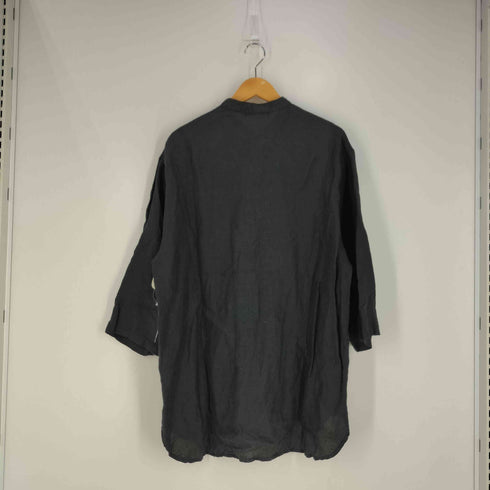 ネストローブコンフェクト nest Robe CONFECT リネン 七分袖 バンドカラーシャツ メンズ JPN:3