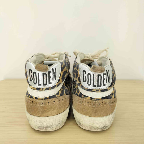 ゴールデングース GOLDEN GOOSE MIDSTAR SNEAKER ユーズド加工レオパードコンビネーションスニーカー レディース JPN:39