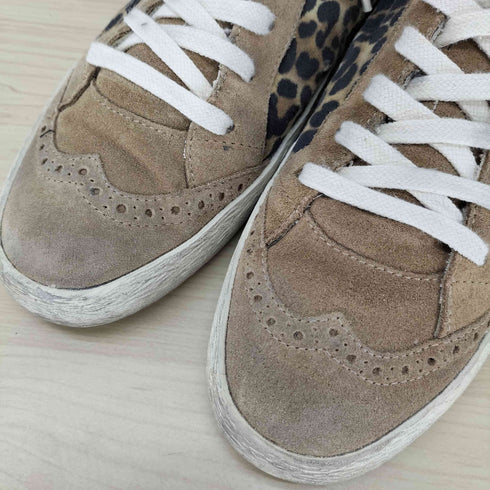 ゴールデングース GOLDEN GOOSE MIDSTAR SNEAKER ユーズド加工レオパードコンビネーションスニーカー レディース JPN:39