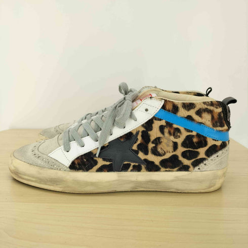 ゴールデングース GOLDEN GOOSE Midstar sneakers レオパード ハラコ ユーズド加工 レディース JPN:38