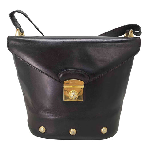 サルヴァトーレフェラガモ Salvatore Ferragamo デザインレザーショルダーバッグ レディース