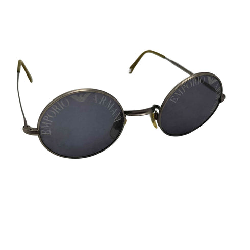 エンポリオアルマーニ EMPORIO ARMANI イタリア製 レンズ ロゴプリント ラウンド サングラス メンズ S 815 140
