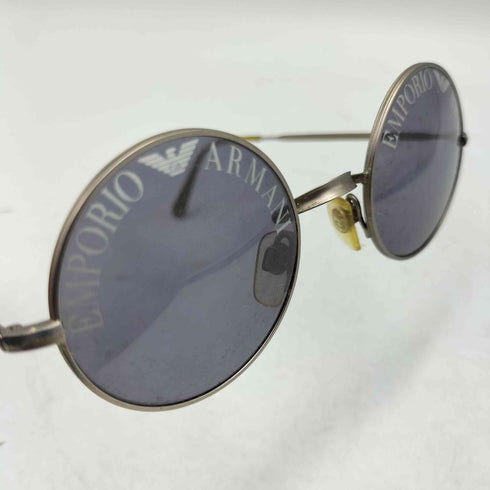 エンポリオアルマーニ EMPORIO ARMANI イタリア製 レンズ ロゴプリント ラウンド サングラス メンズ S 815 140