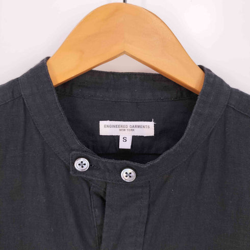 エンジニアードガーメンツ Engineered Garments リネンコットン バンドカラー ハーフボタンシャツ メンズ import:S