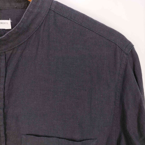 エンジニアードガーメンツ Engineered Garments リネンコットン バンドカラー ハーフボタンシャツ メンズ import:S