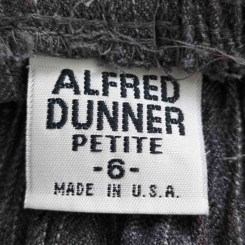 アルフレッドダナー ALFRED DUNNER USA製 ストライプ イージーテーパードパンツ レディース 6