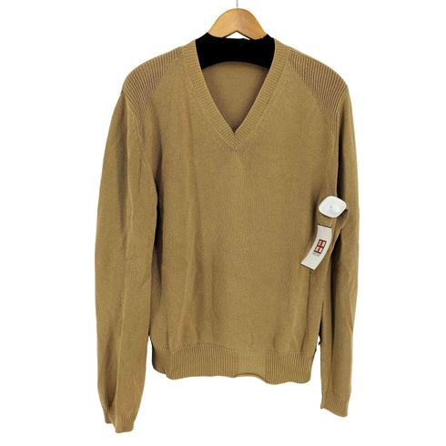 Fabrizio Del Carlo MADE IN ITALY Vネックコットンニット メンズ import:S