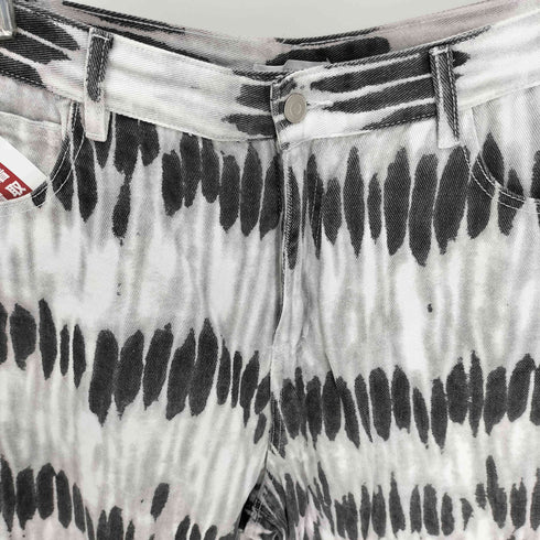ウォッシュ ジャガード ワイド デニム パンツ メンズ M