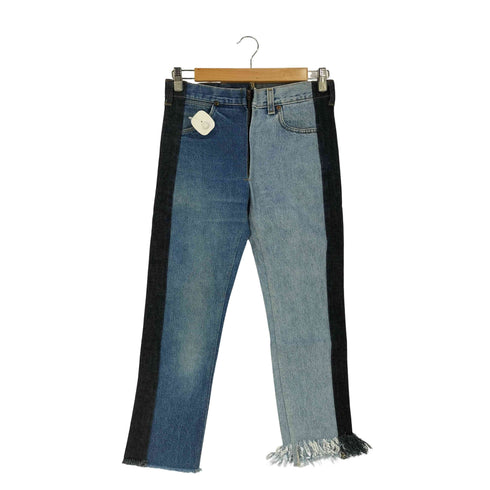 ナナナナサーカ 77circa 再構築 リメイク フリンジ カットオフ ドッキング デニムパンツ レディース
