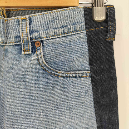 ナナナナサーカ 77circa 再構築 リメイク フリンジ カットオフ ドッキング デニムパンツ レディース