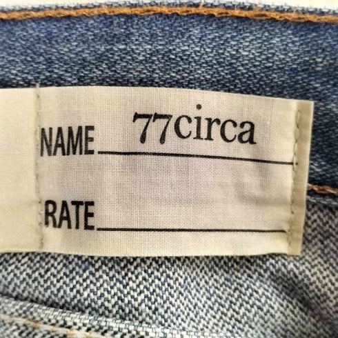 ナナナナサーカ 77circa 再構築 リメイク フリンジ カットオフ ドッキング デニムパンツ レディース